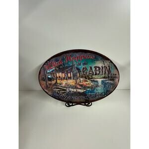 What Happens at the Cabin Stays at the Cabin 17x12 Rustic look Sign